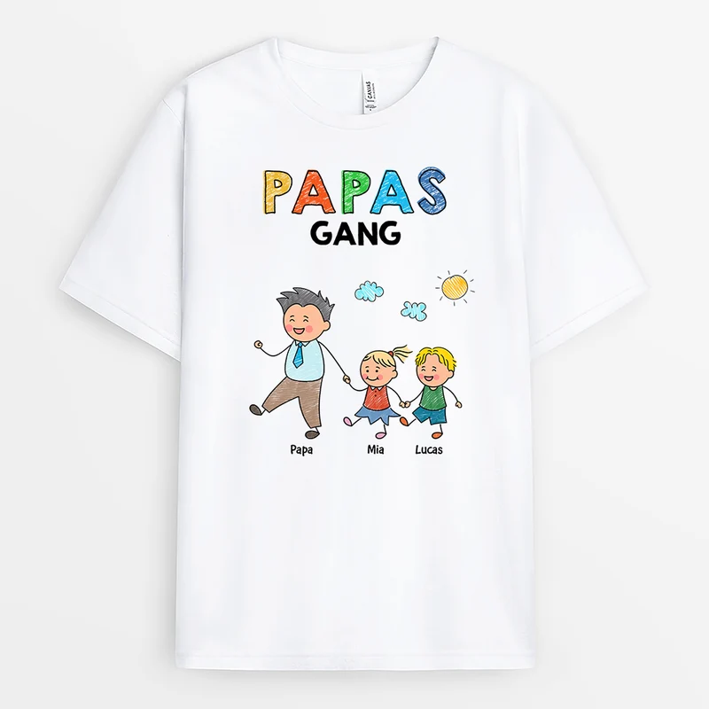 Papas Gang Buntstifte - Personalisiertes Geschenk | Mama & Papa Shirt