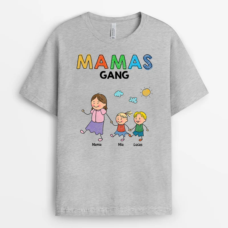 Papas Gang Buntstifte - Personalisiertes Geschenk | Mama & Papa Shirt