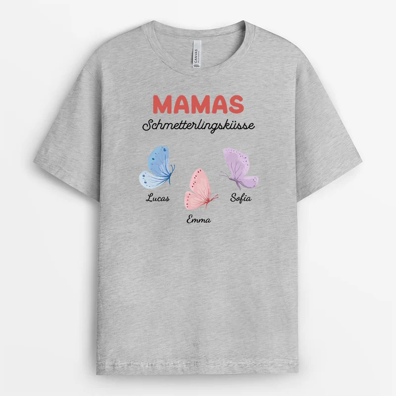 Omas Schmetterlingsküsse - Personalisiertes Geschenk | Mama & Oma T Shirt