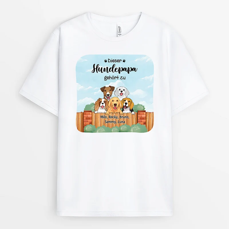Diese Hundemama/Dieser Hundepapa Gehört Zu - Personalisiertes Geschenk | T-shirt für Hundeliebhaber