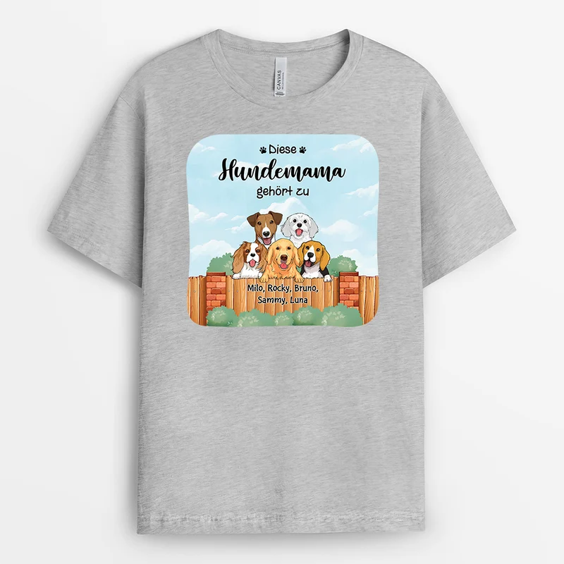 Diese Hundemama/Dieser Hundepapa Gehört Zu - Personalisiertes Geschenk | T-shirt für Hundeliebhaber