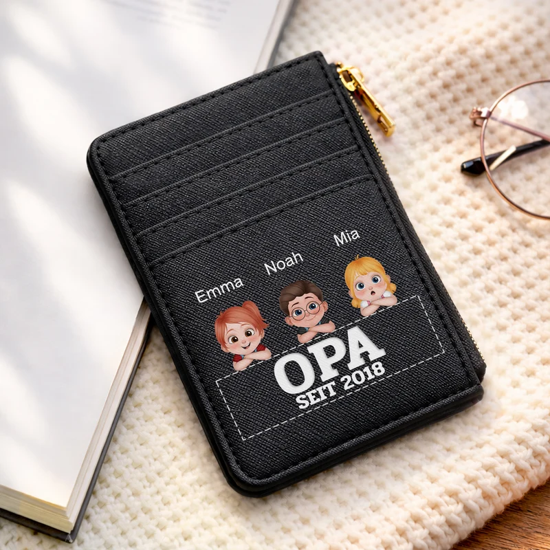 Papa Seit - Personalisiertes Geschenk | Kartenetui Papa Mama Opa Oma