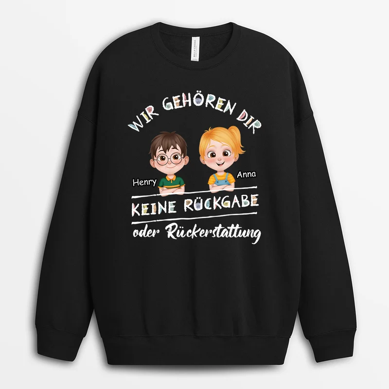 Wir Gehören Dir - Personalisiertes Geschenk | Schwarze Sweatshirts Oma/Opa