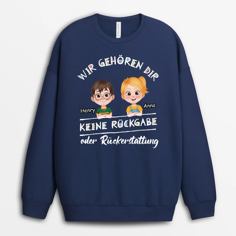 Wir Gehören Dir - Personalisiertes Geschenk | Schwarze Sweatshirts Oma/Opa