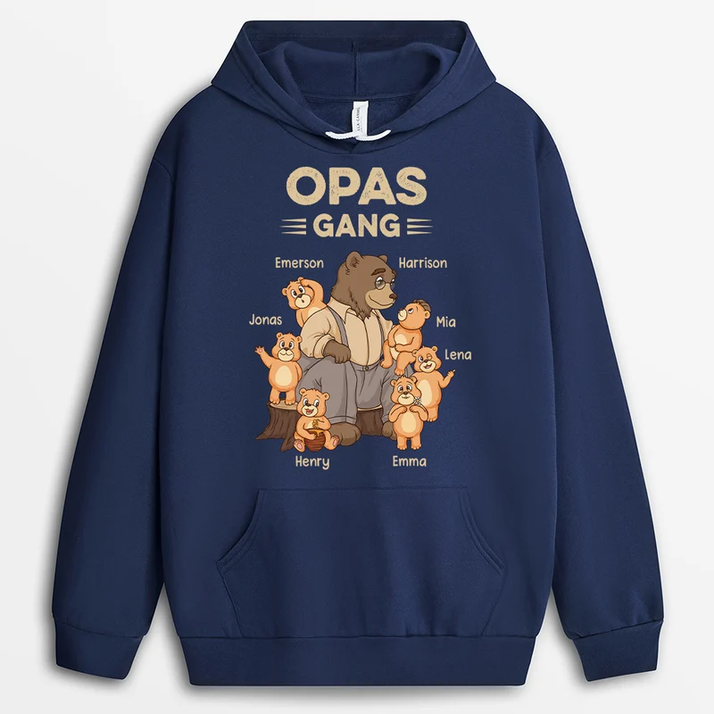 Opas/Papas Gang Bär - Personalisiertes Geschenk | Opa/Papa Hoodie