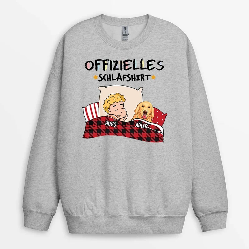 Offizielles Schlafshirt - Personalisierte Geschenke Für Hundebesitzer | Sweatshirt Basic