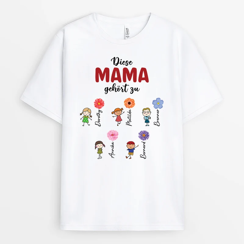 Diese Oma/Mama Gehört Zu - Personalisiertes Geschenk | T-shirt Mama/Oma