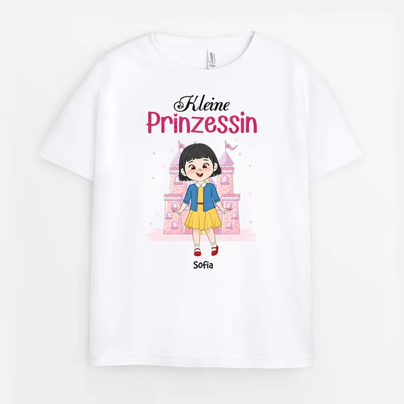 Kleine Prinzessin - Personalisiertes Geschenk | Niedliches T-Shirt für Mädchen
