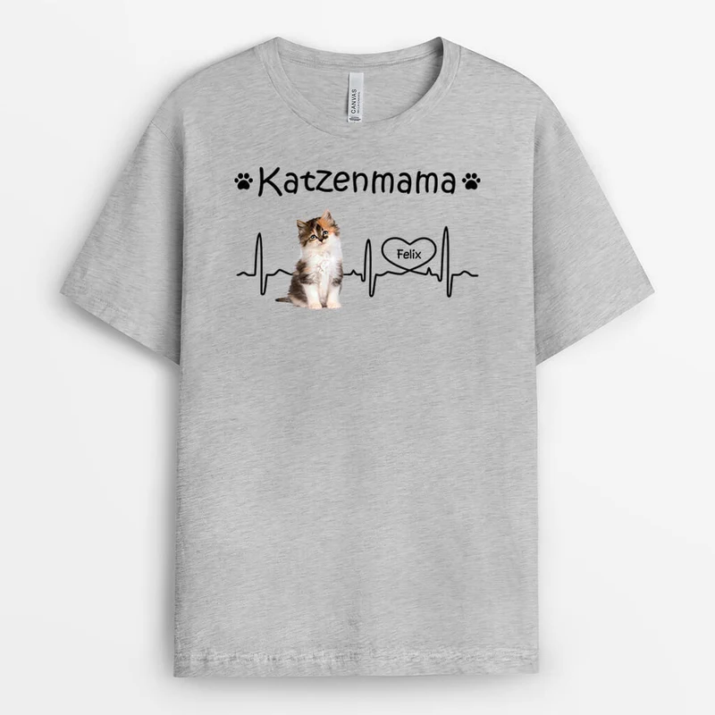 Hunde Elektrokardiogramm - Personalisiertes Geschenk | T-Shirt für Hundeliebhaber mit Foto