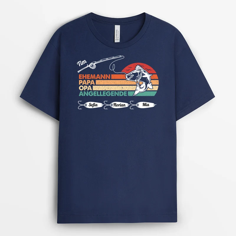 Ehemann Papa Opa Angel Legende - Personalisiertes Geschenk | T-Shirt für Papas