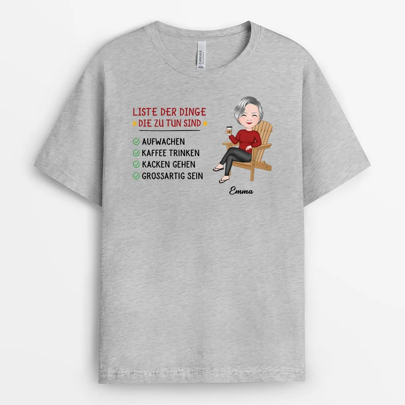 Liste Der Dinge Zu Tun - Personalisiertes Geschenk | T-Shirt für Damen und Herren