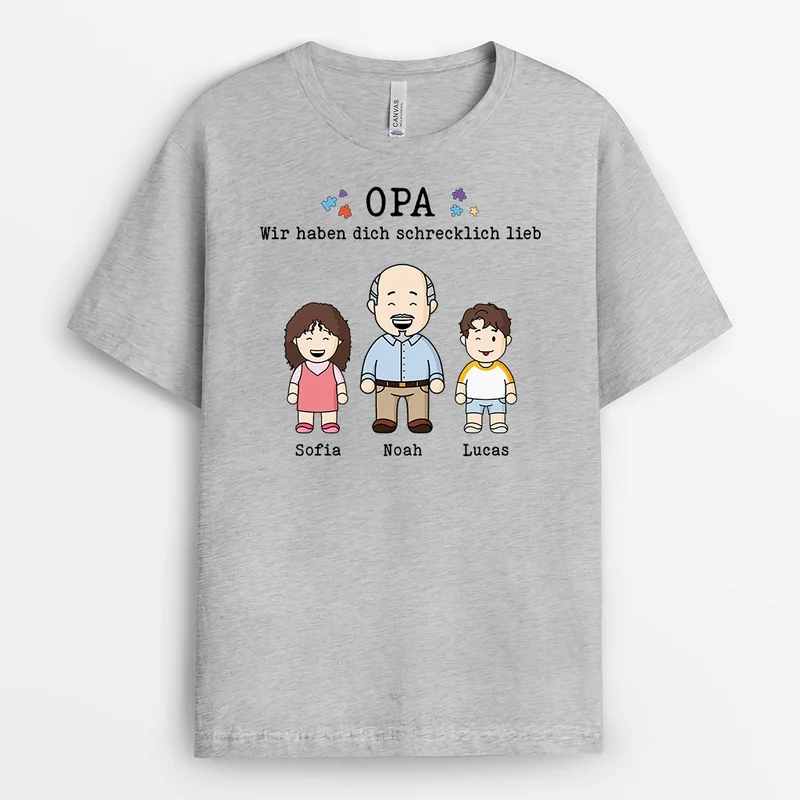 Papa Wir Lieben Dich Über Alles - Personalisiertes Geschenk | T-shirt für Papas
