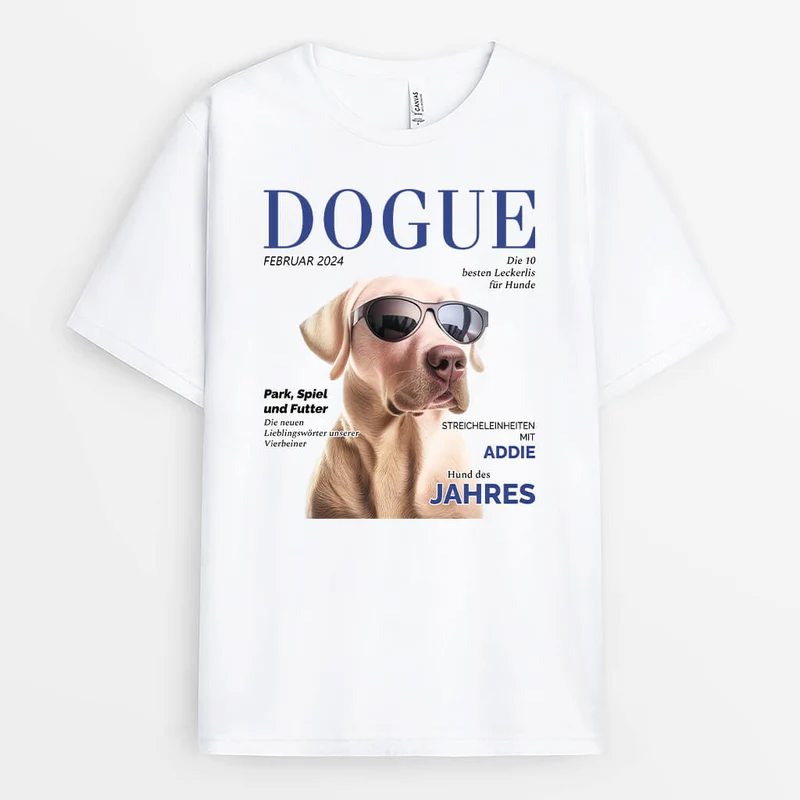 DOGUE- Personalisiertes Geschenk | T-Shirt mit Foto für Hundebesitzer