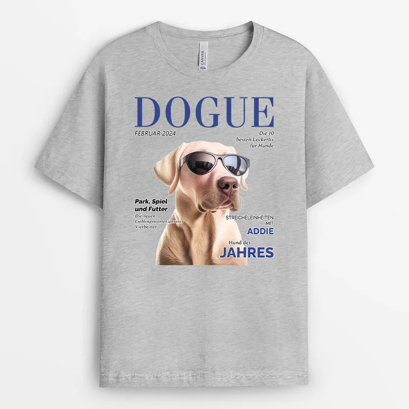 DOGUE- Personalisiertes Geschenk | T-Shirt mit Foto für Hundebesitzer