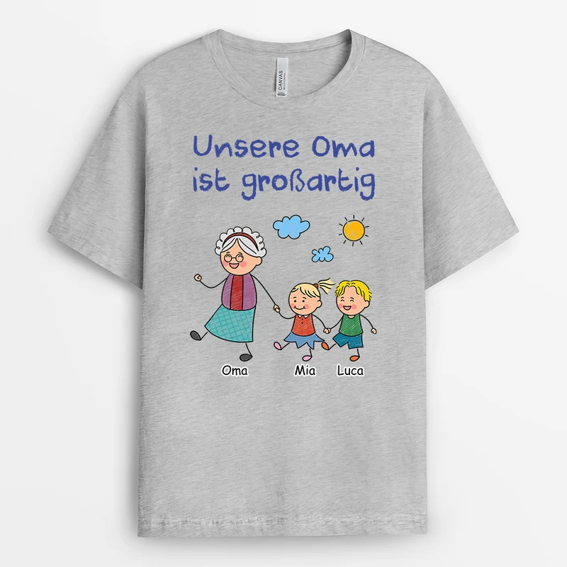 Unser Opa Ist Der Beste - Personalisiertes Geschenk | T-Shirt Opa/Oma