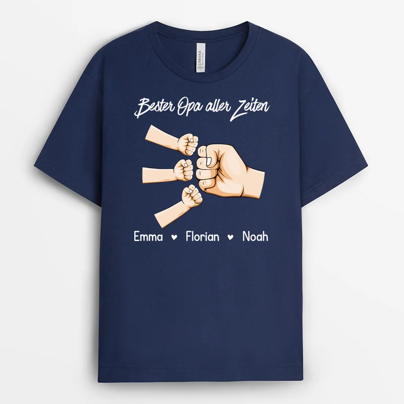 Bester Papa Aller Zeiten Basic - Personalisiertes Geschenk | T Shirt Papa