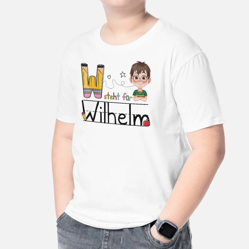 Kindernamen Schulbedarf - Personalisiertes Geschenk | T Shirts Kinder