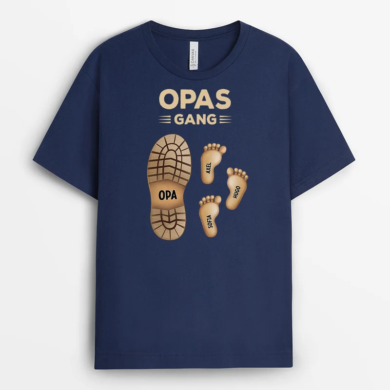 Fußabdruck - Personalisiertes Geschenk | T Shirt Papa