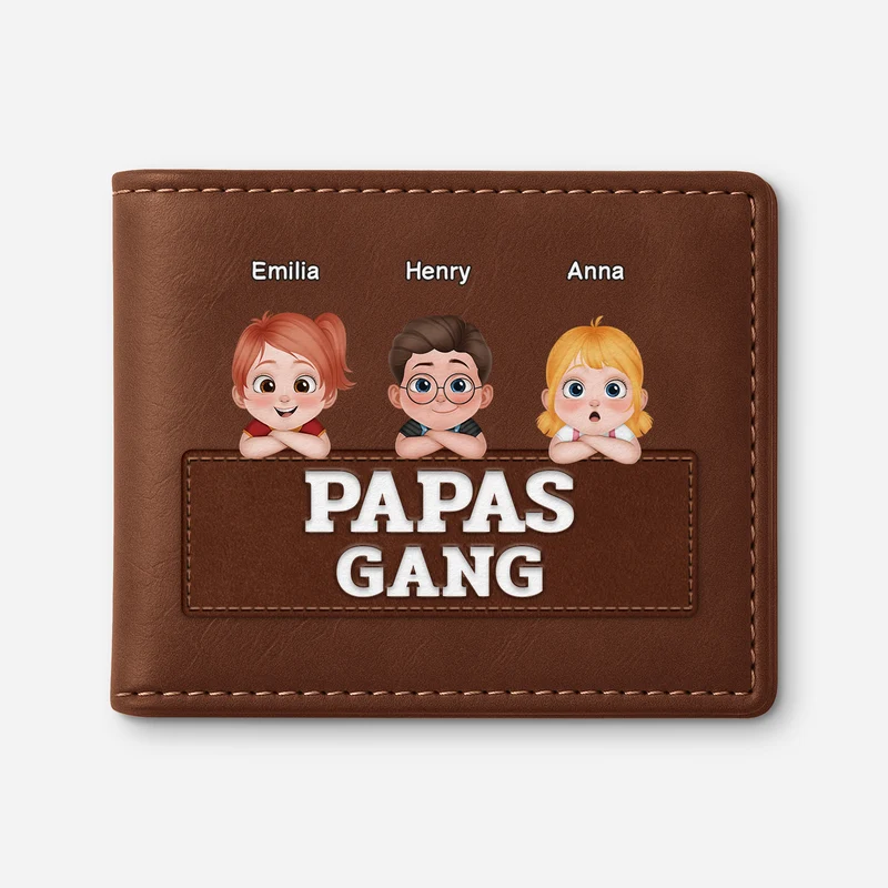 Papas Gang Cartoon - Personalisierte Geschenke Herren | Portemonnaie