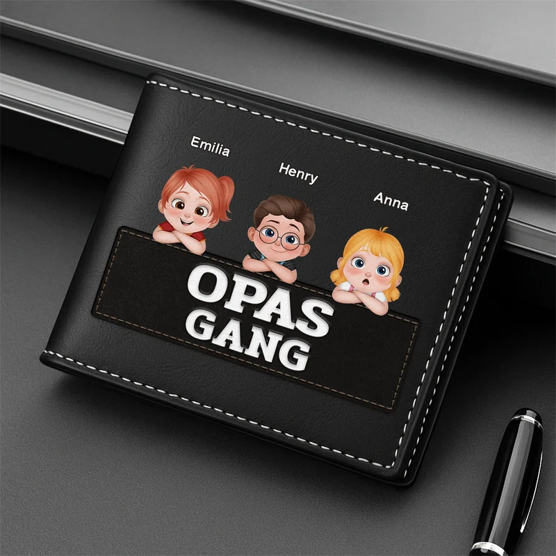 Papas Gang Cartoon - Personalisierte Geschenke Herren | Portemonnaie