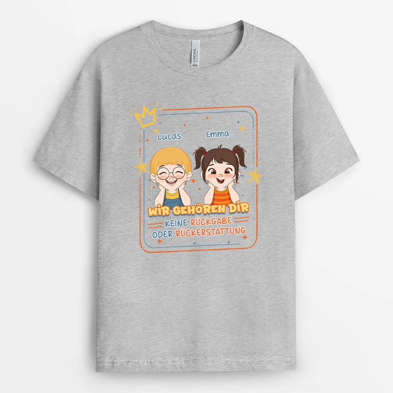 Keine Rückgabe Keine Rückerstattung - Personalisiertes Geschenk | Mama Oma Opa Papa Shirt Glitzer