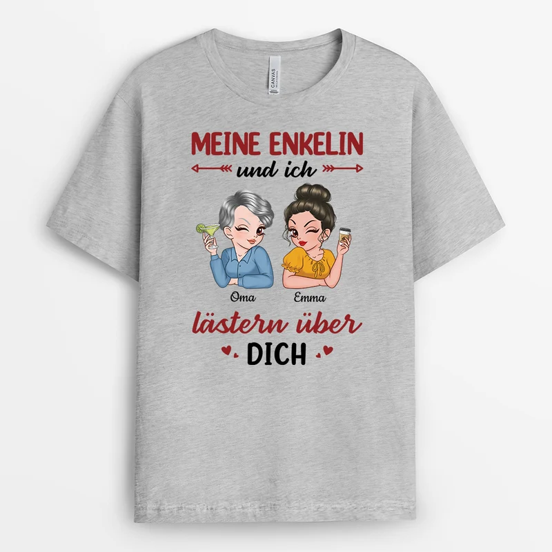 Meine Tochter Und Ich Lästern Über Dich - Personalisiertes Geschenk | Oma Mama T Shirt