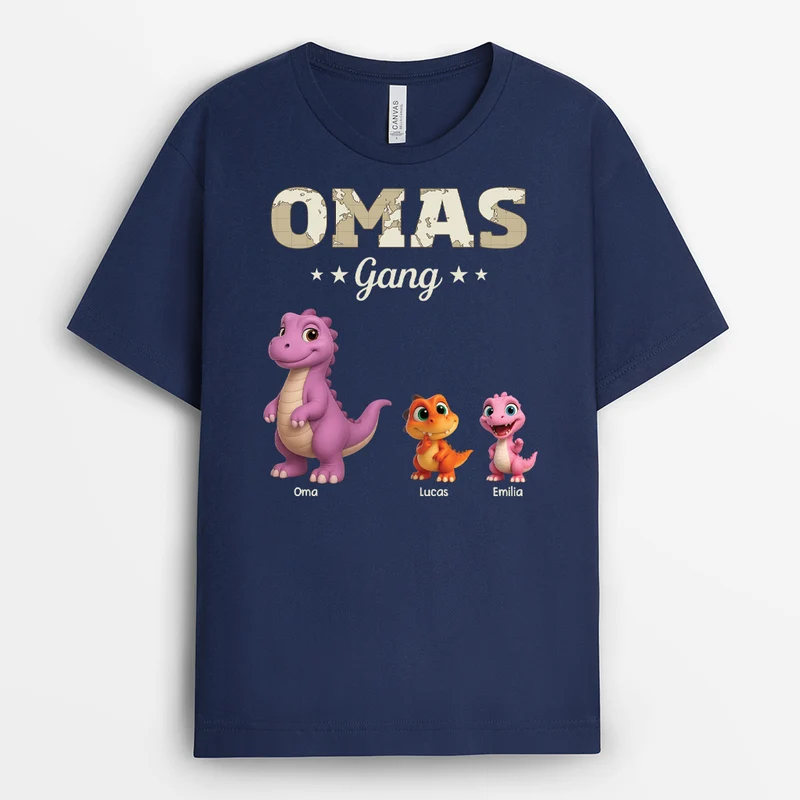 Papas Gang Dinosaurier - Personalisiertes Geschenk | T Shirt Papa