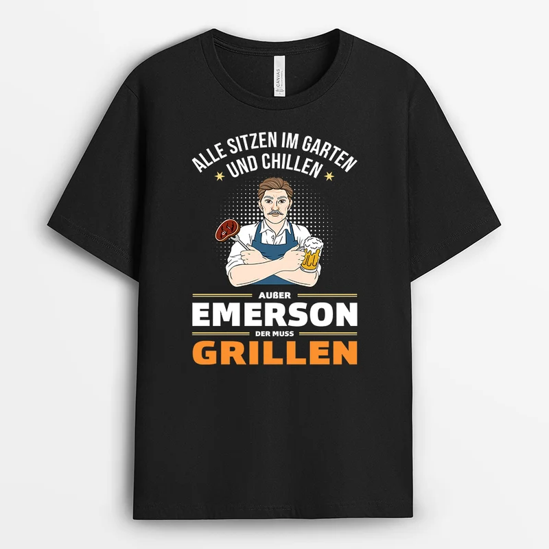 Alle Sitzen Im Garten Und Chillen - Personalisiertes Geschenk | Lustige T-shirts Männer