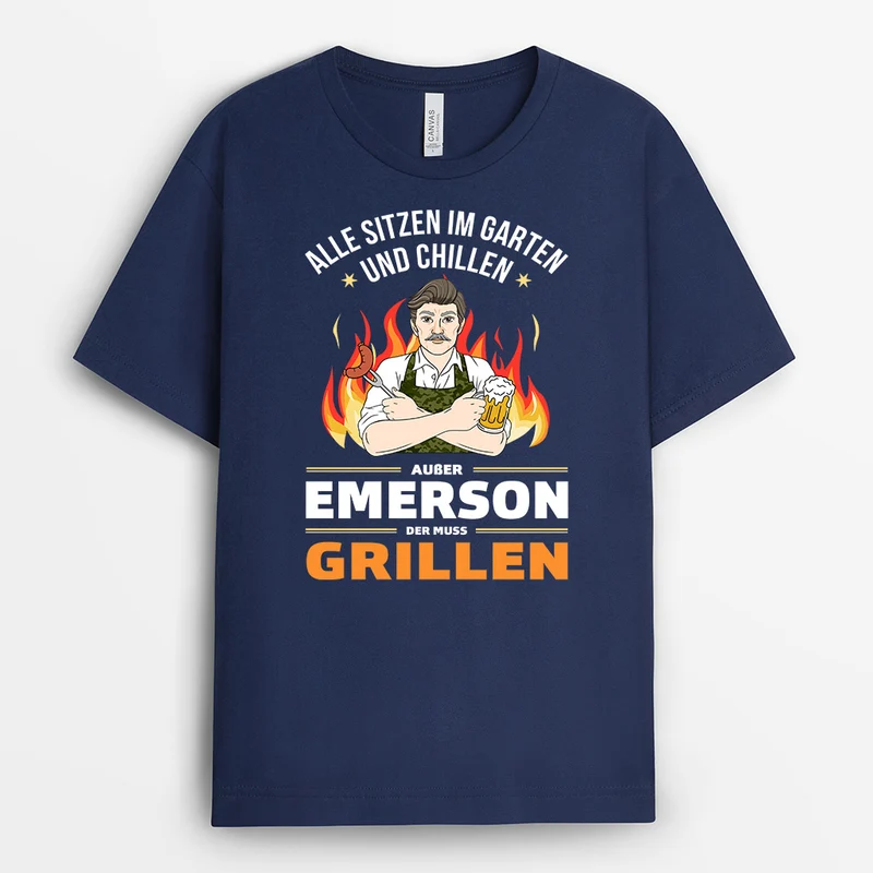 Alle Sitzen Im Garten Und Chillen - Personalisiertes Geschenk | Lustige T-shirts Männer
