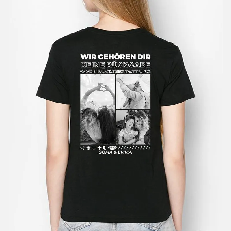 Keine Rückgabe Oder Rückerstattung - Personalisiertes Geschenk | Lustiges T Shirt Papa mit Foto
