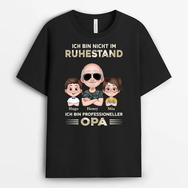Ich Bin Professioneller Opa - Personalisiertes Geschenk | T Shirt Opa