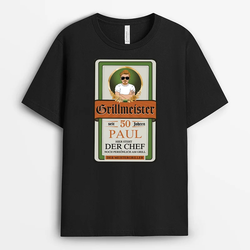Der Meistergriller - Personalisiertes Geschenk | T-shirts Männer