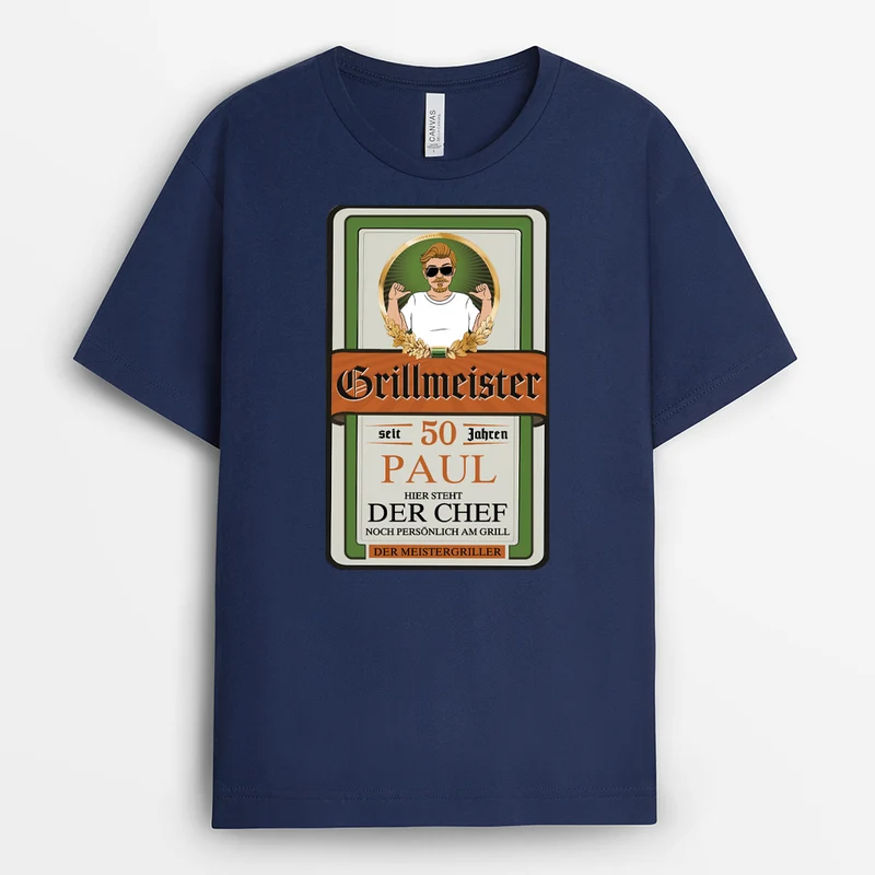 Der Meistergriller - Personalisiertes Geschenk | T-shirts Männer