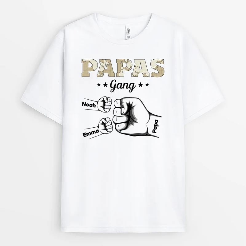 Weltkarte Opas/Papas Gang - Personalisiertes Geschenk | T-shirts Männer