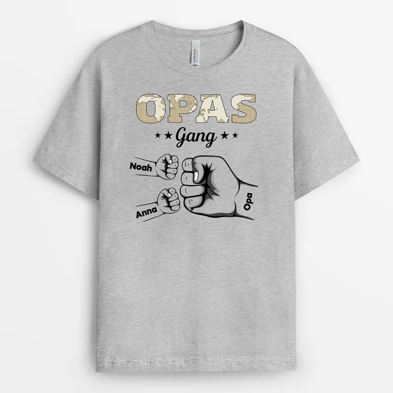 Weltkarte Opas/Papas Gang - Personalisiertes Geschenk | T-shirts Männer