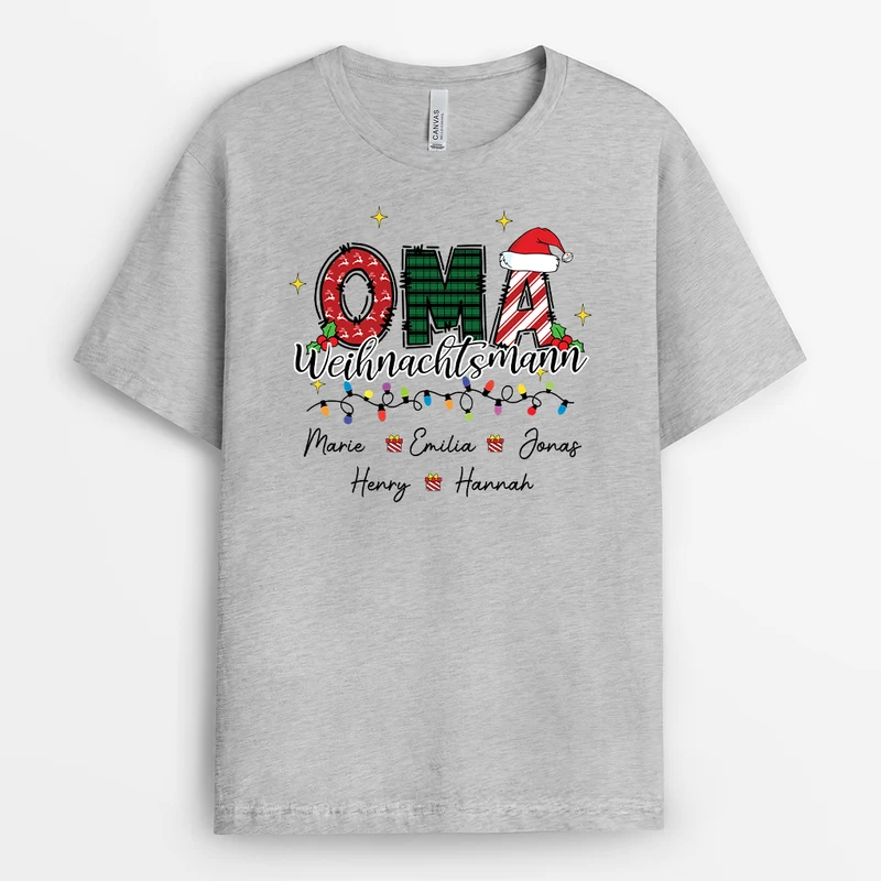 Opa/Oma Weihnachtsmann - Personalisierte Weihnachtsgeschenke | T-Shirt Opa/Oma