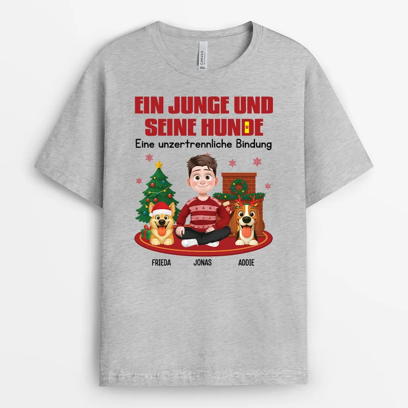Ein Mädchen Und Ihr Hund Eine unzertrennliche Bindung - Personalisierte Weihnachtsgeschenke | T Shirt Hund