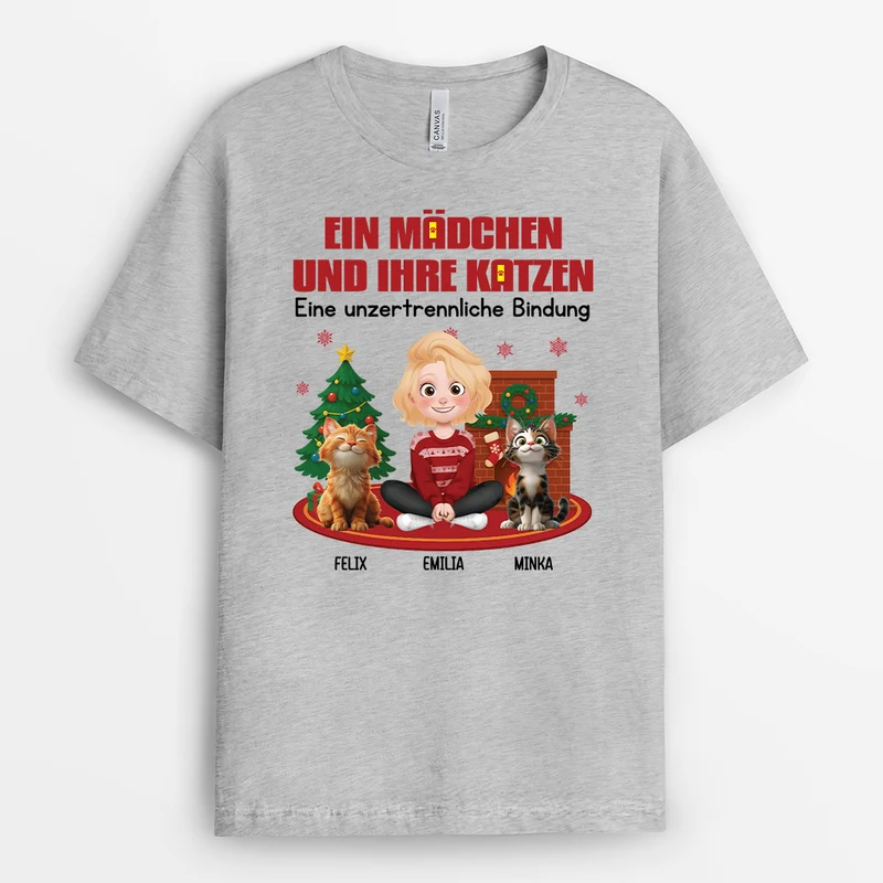 Ein Mann Und Seine Katze Eine unzertrennliche Bindung - Personalisierte Weihnachtsgeschenke | Katzen T-Shirt