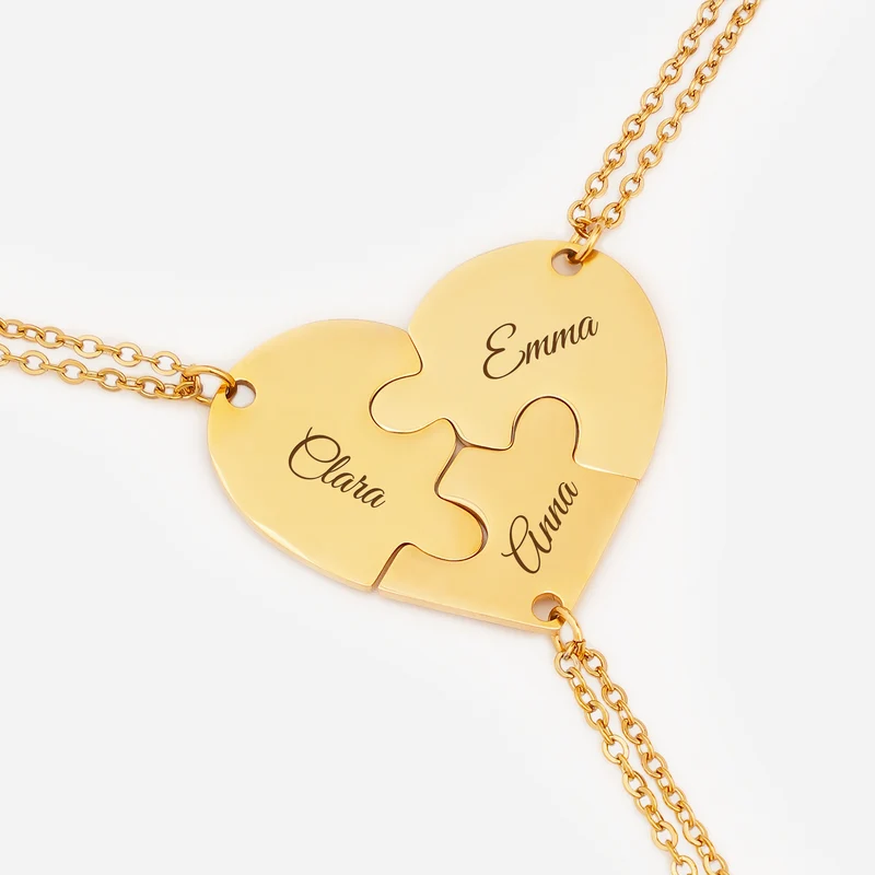 Name Puzzle - Personalisierte Geschenke Familie | Halskette Damen & Männer