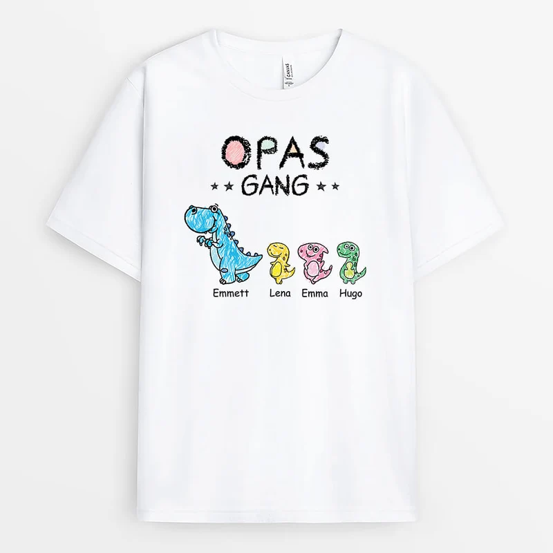 Opas/Papas Bande Dinosaurier - Personalisiertes Geschenk | T-Shirt für Männer