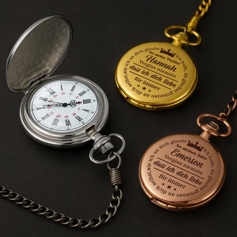 An Meinen Sohn - Personalisiertes Geschenk | Taschenuhr Kinder