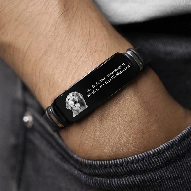 Immer In Meinem Herzen - Personalisiertes Geschenk | Armband Mit Foto zur Erinnerung für Katze