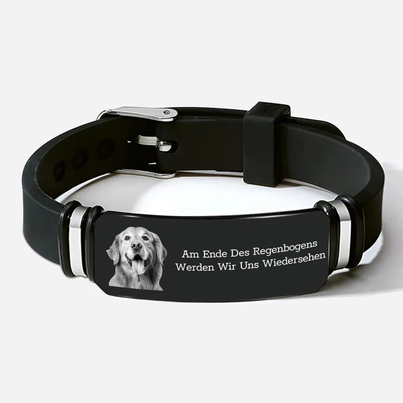 Immer In Meinem Herzen - Personalisiertes Geschenk | Armband Mit Foto zur Erinnerung für Hund