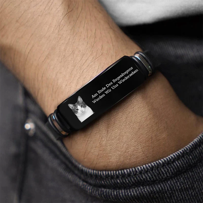 Immer In Meinem Herzen - Personalisiertes Geschenk | Armband Mit Foto zur Erinnerung für Hund