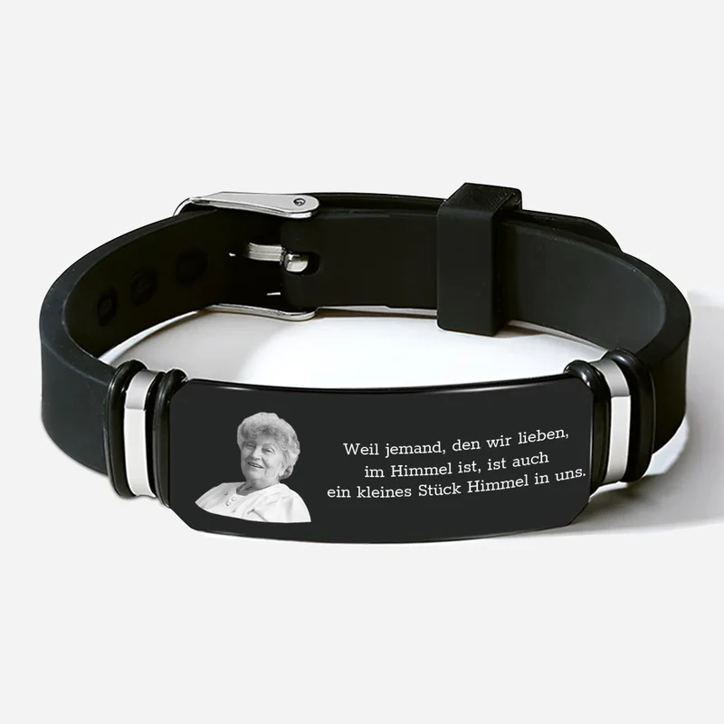 Immer In Meinem Herzen - Personalisiertes Geschenk | Armband Mit Foto zur Erinnerung für Oma