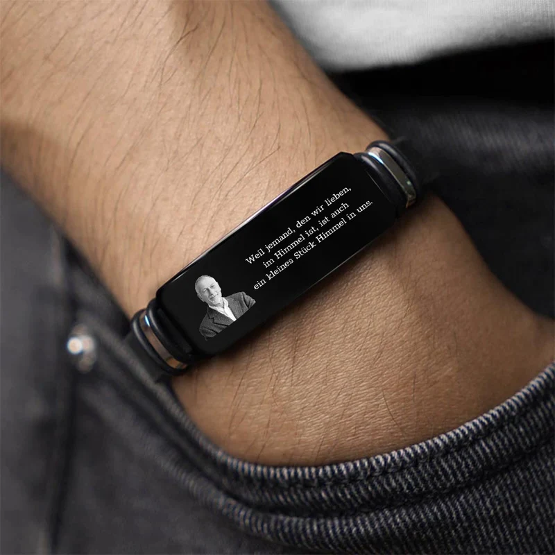 Immer In Meinem Herzen - Personalisiertes Geschenk | Armband Mit Foto zur Erinnerung für Oma