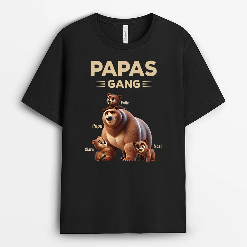 Opas Gang Bär Cartoon - Personalisiertes Geschenk | Opa-T-Shirts
