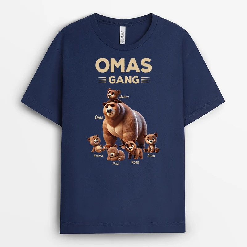 Opas Gang Bär Cartoon - Personalisiertes Geschenk | Opa-T-Shirts