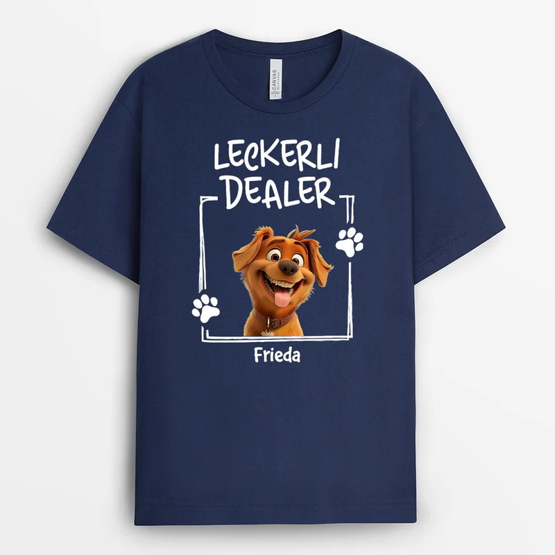Leckerli-Dealer Cartoon - Personalisiertes Geschenk | T-Shirt Hund