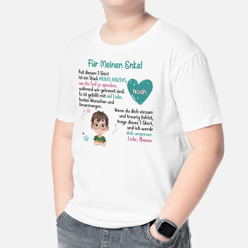Für Meine Kleine Enkelin - Personalisiertes Geschenk | T Shirts Kinder